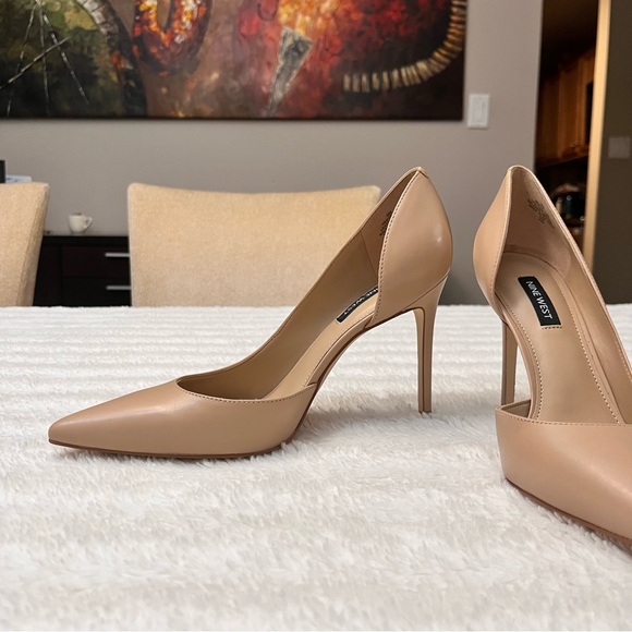 Nine West Folowe d'Orsay Pointy Toe Pumps - Warm Blush Leather - Picture 4 of 9